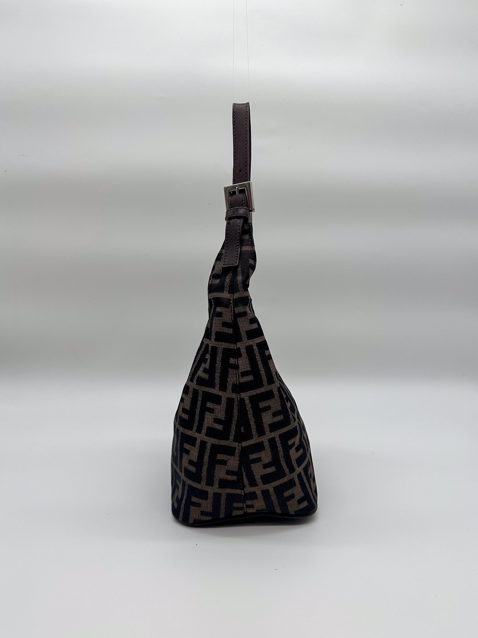 Fendi Zucca Hobo Croissant Shoulder Bag