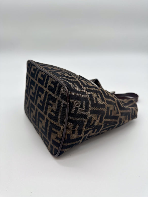 Fendi Zucca Hobo Croissant Shoulder Bag