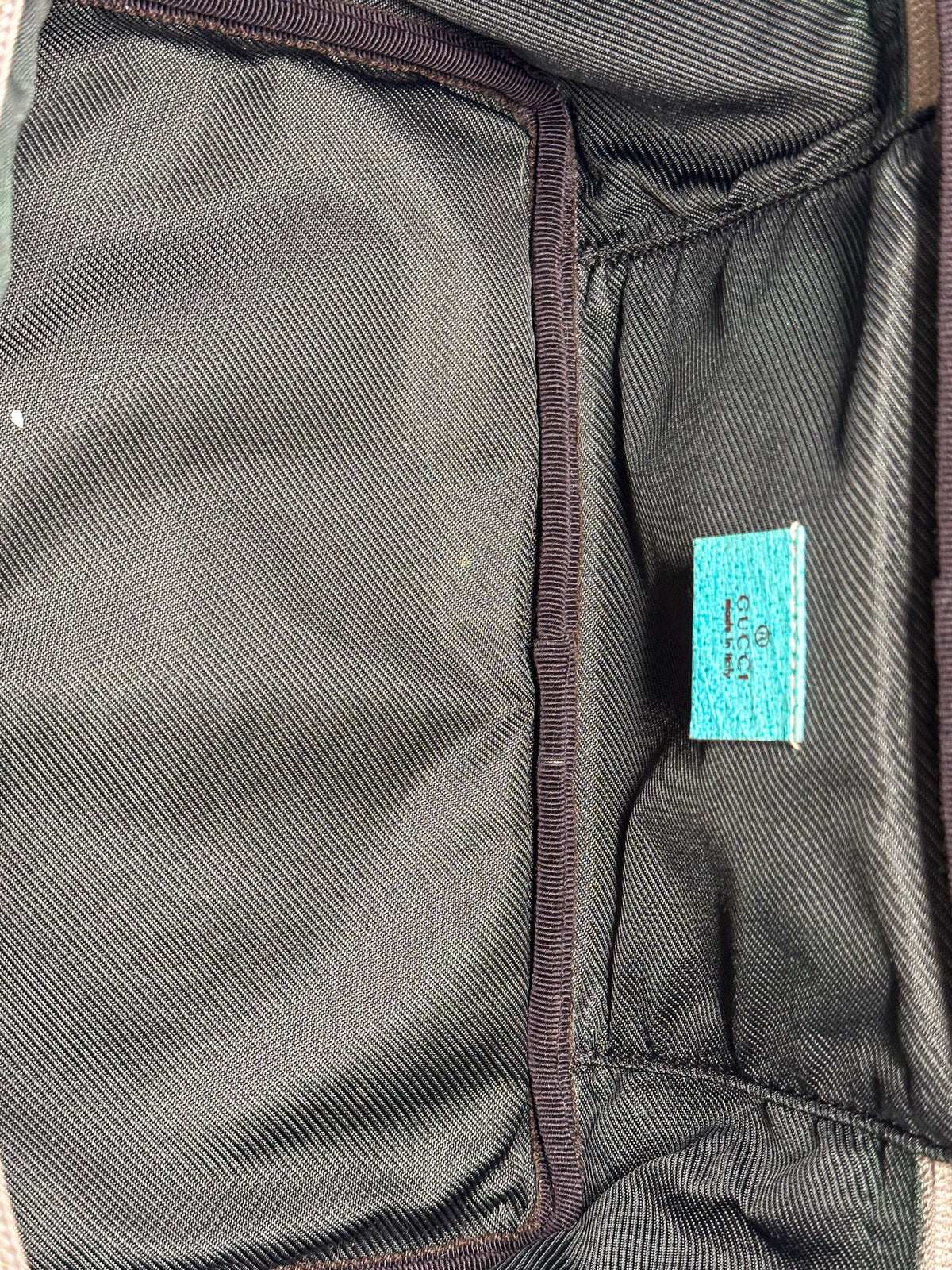 Gucci Turquoise GG Canvas Cosmetics Bag