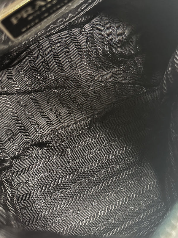 Prada Black Tessuto Nylon Messenger Crossbody Bag