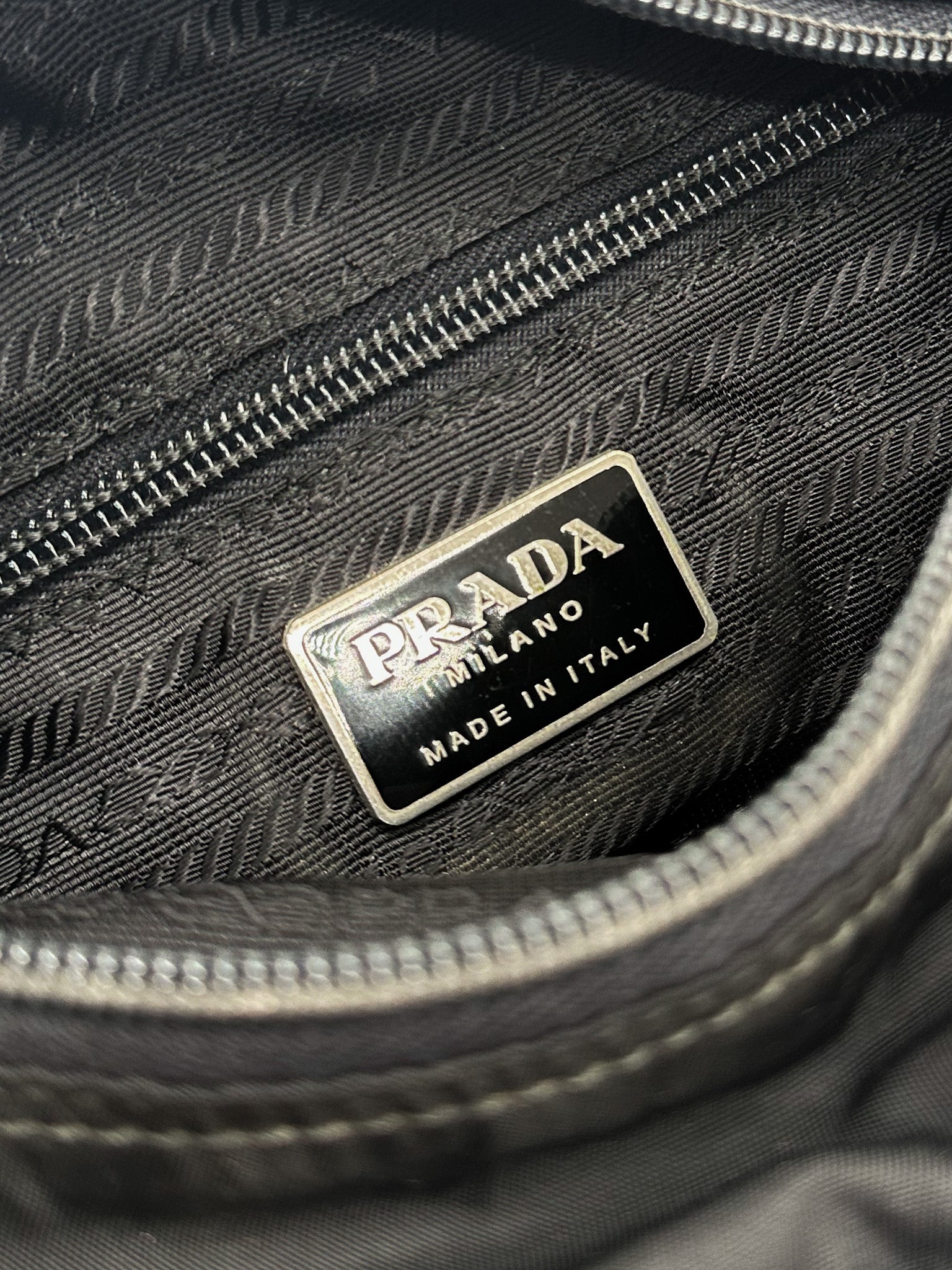 Prada Black Tessuto Nylon Messenger Crossbody Bag