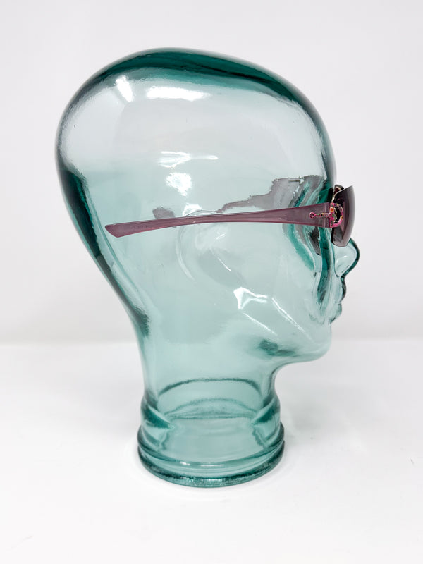 Gucci Pink Y2K Half Rim Sunglasses