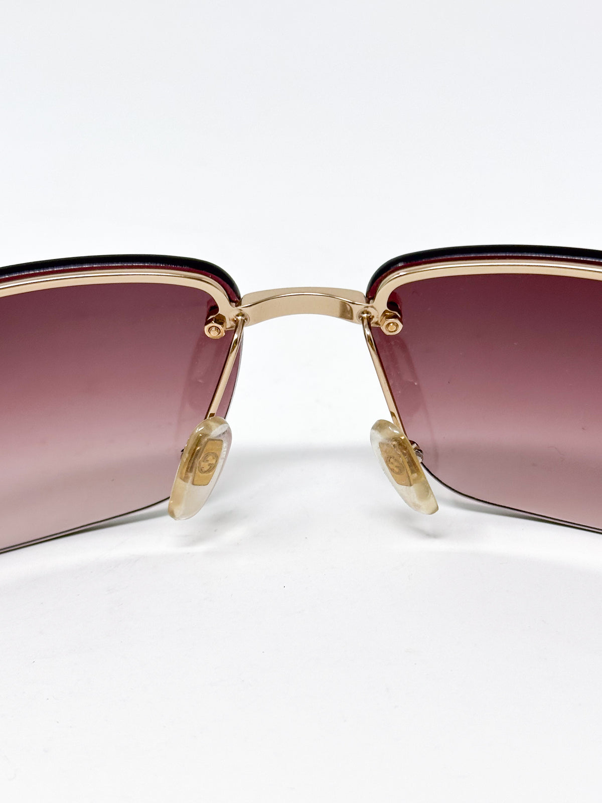 Gucci Pink Y2K Half Rim Sunglasses