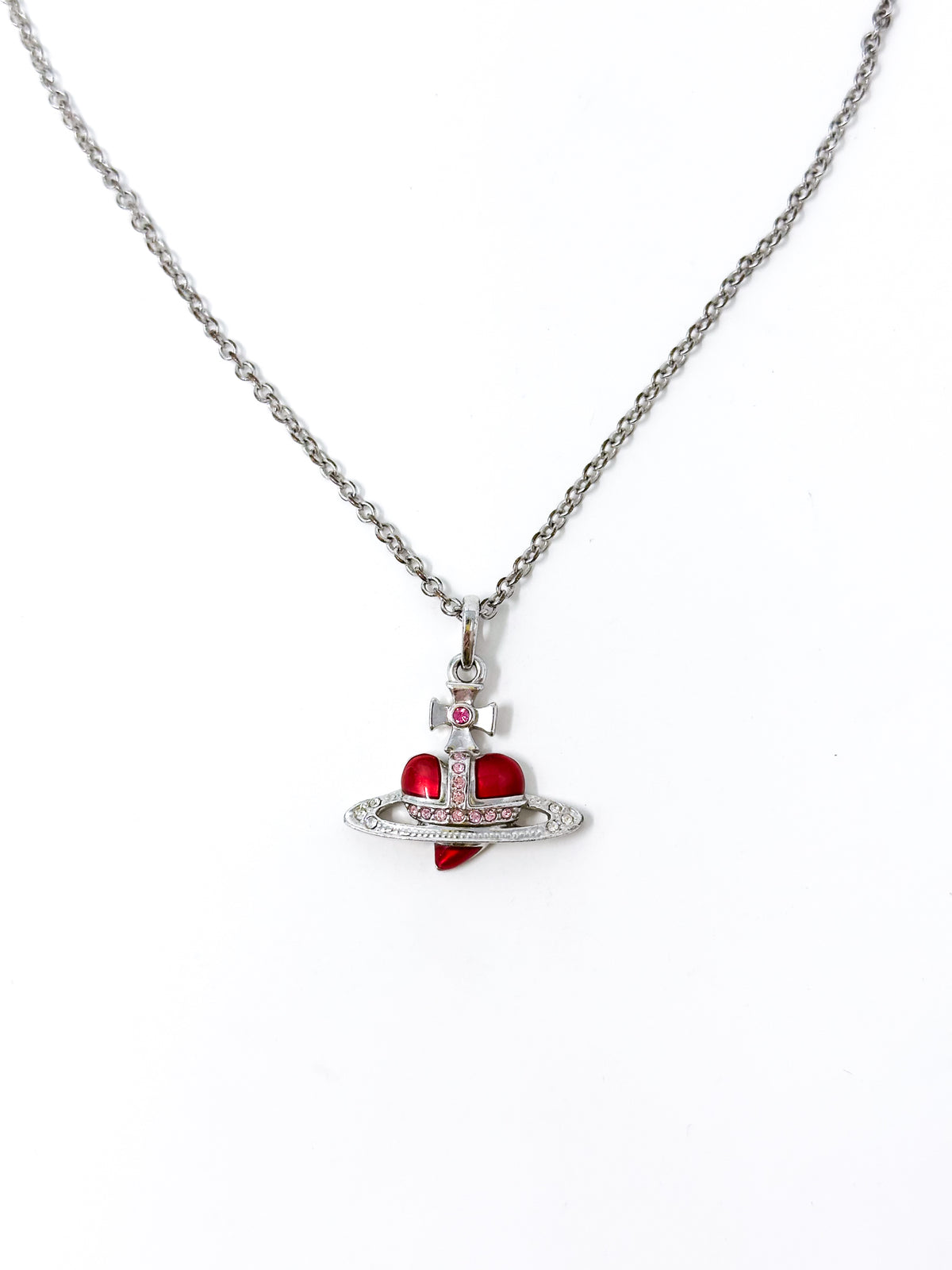 Vivienne Westwood Diamante Heart Pendant Necklace