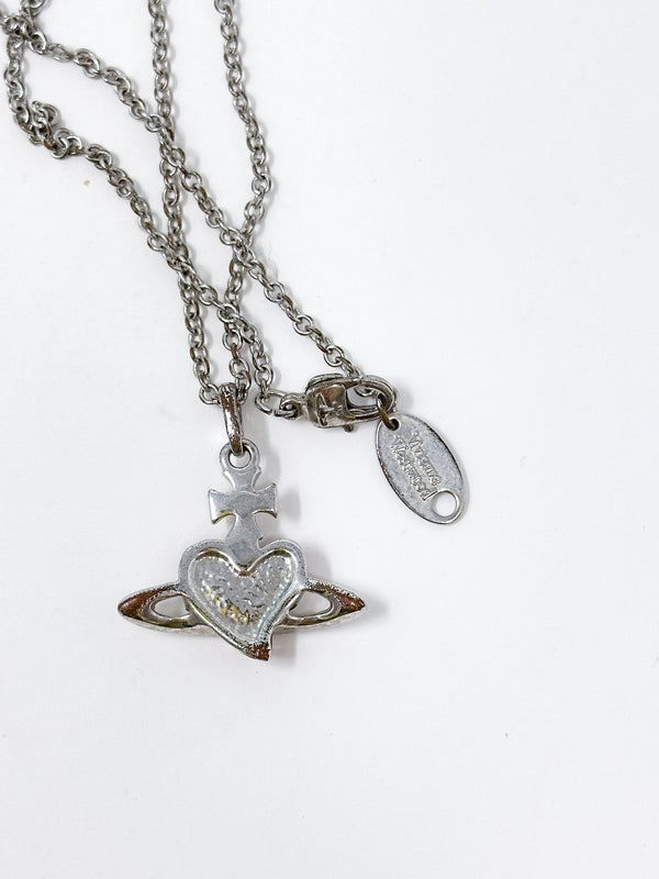Vivienne Westwood Diamante Heart Pendant Necklace