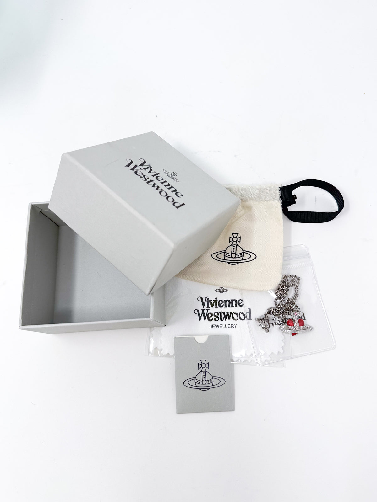 Vivienne Westwood Diamante Heart Pendant Necklace