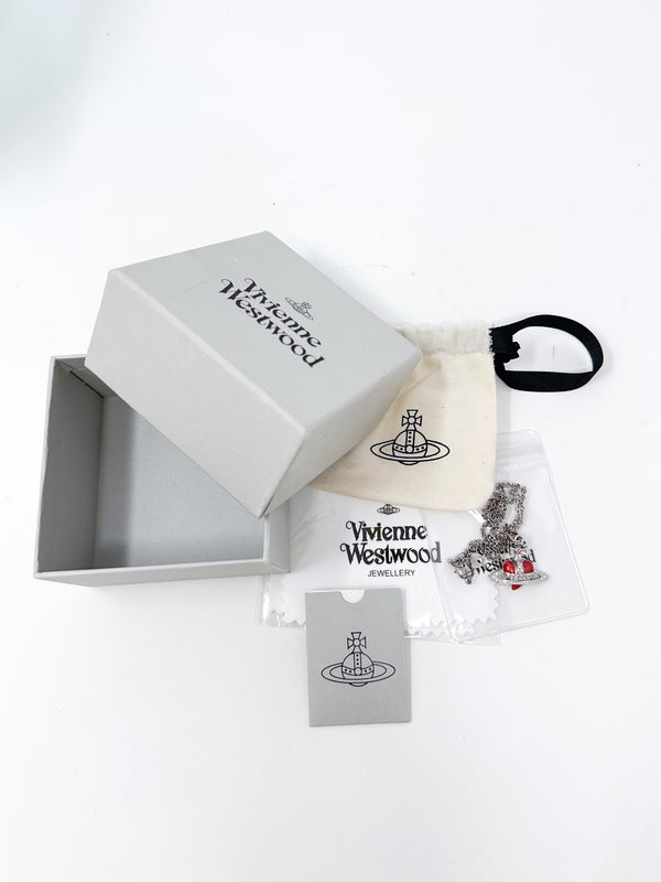 Vivienne Westwood Diamante Heart Pendant Necklace