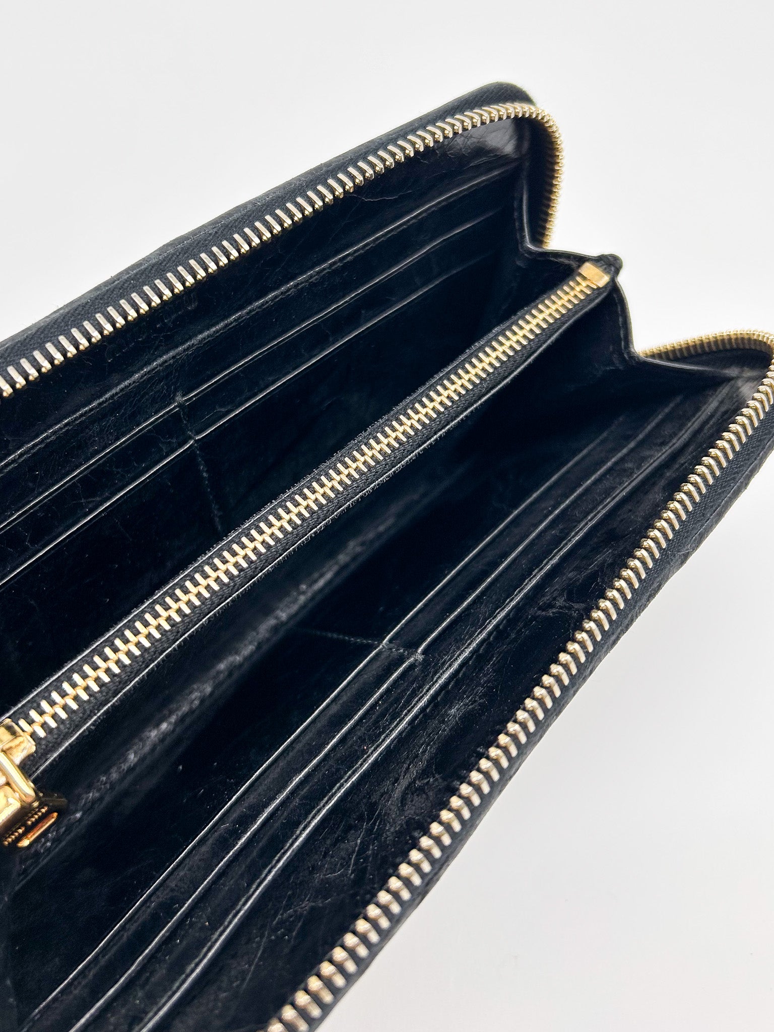 Miu Miu Black Leather Matelassé Lux Wallet