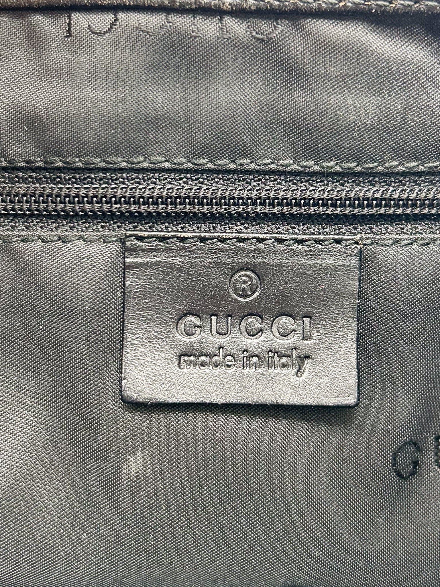 Gucci Jackie Pink Velvet and Black Leather Shoulder Bag