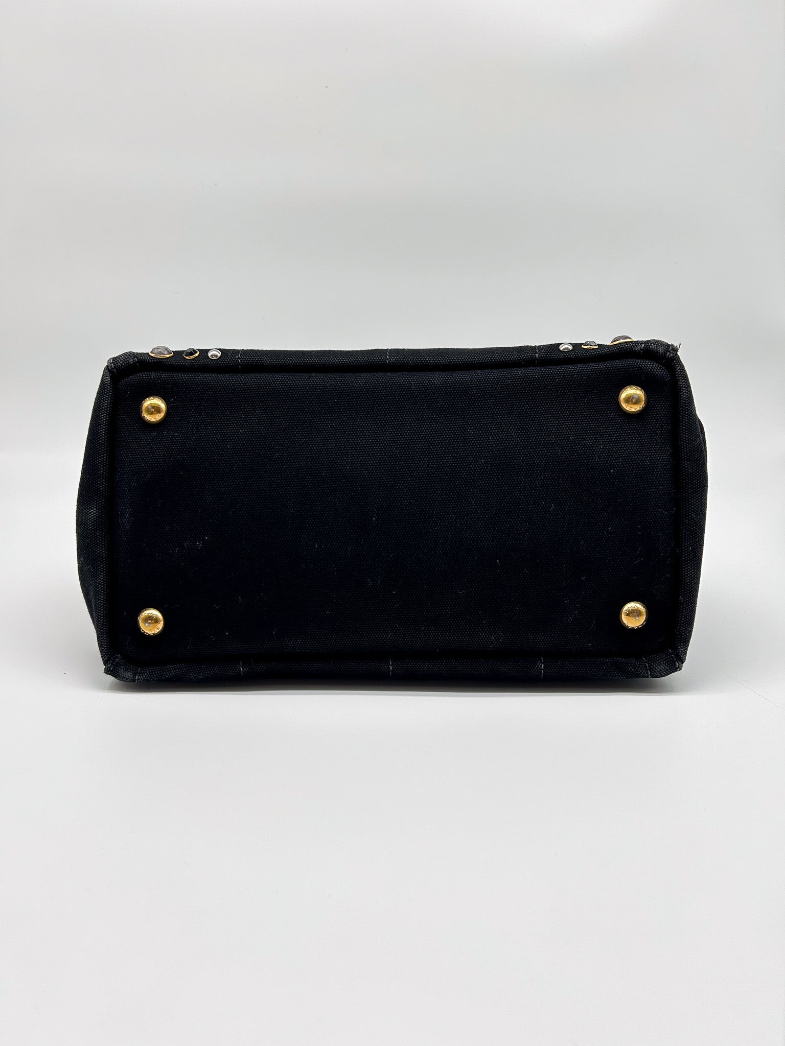Prada Canapa Bijoux Studded Tote Bag