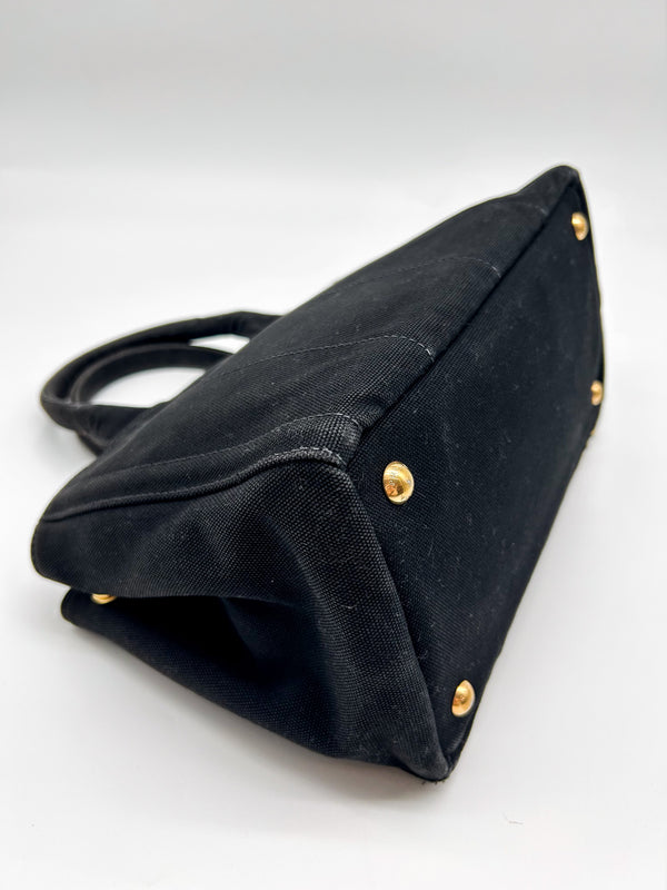 Prada Canapa Bijoux Studded Tote Bag