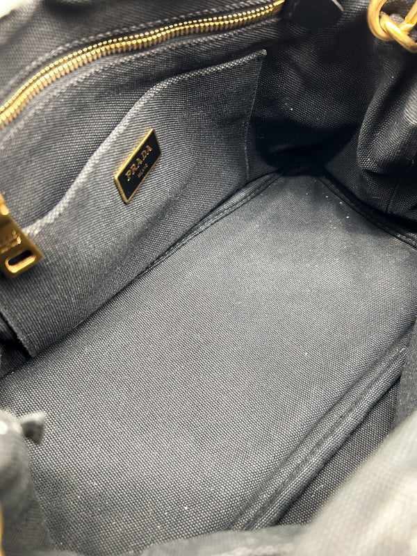 Prada Canapa Bijoux Studded Tote Bag