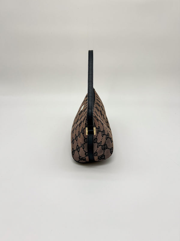 Gucci Brown GG Monogram Mini Pochette Bag