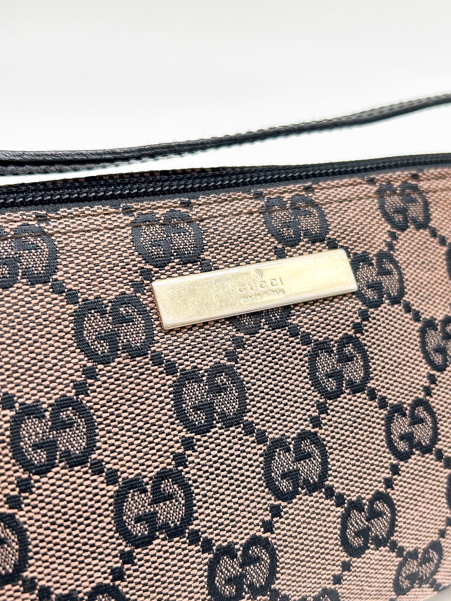Gucci Brown GG Monogram Mini Pochette Bag