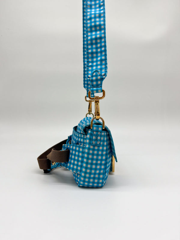 Fendi Gingham Nylon Mini Baguette Bag