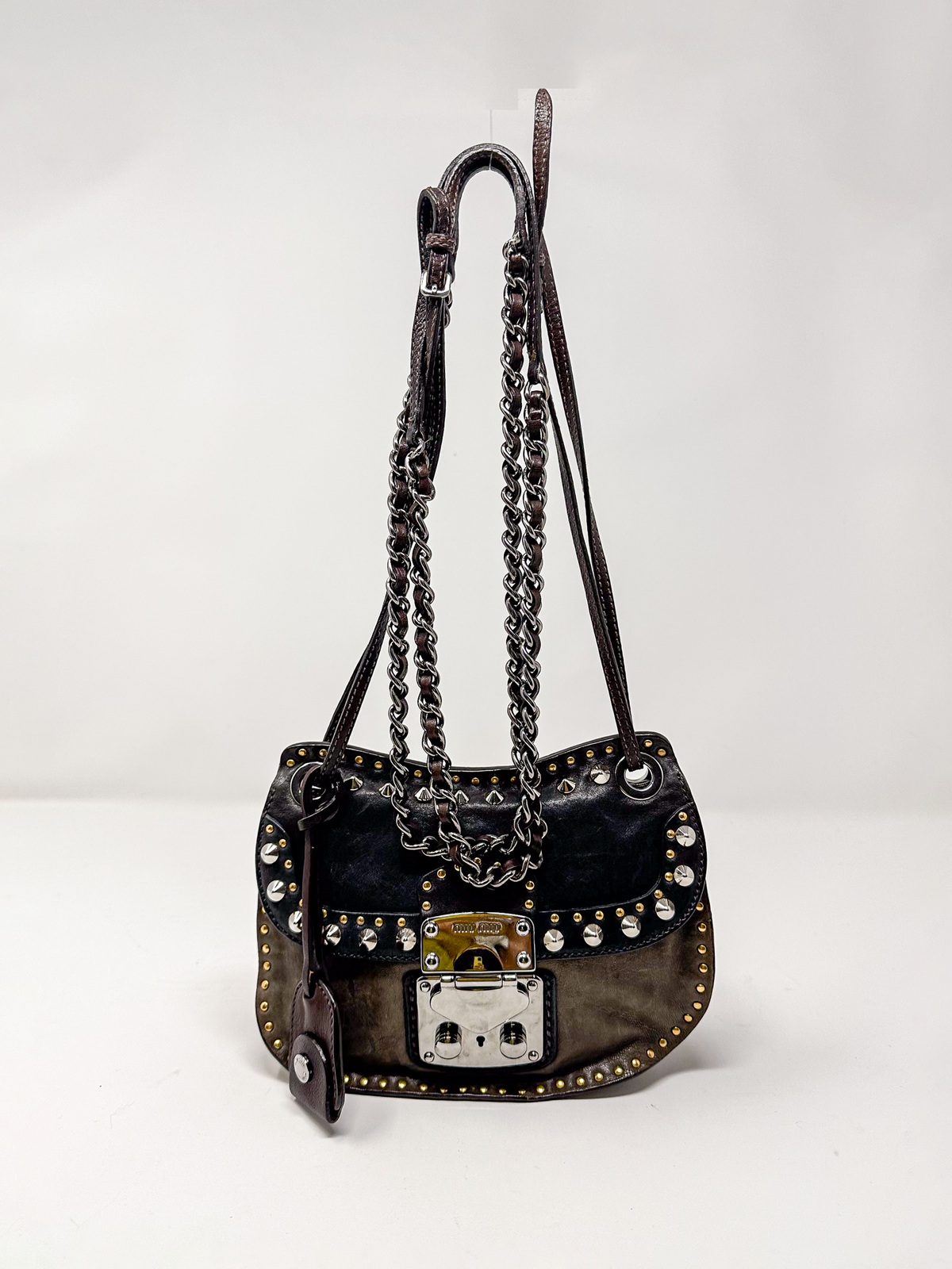 Miu Miu Studded Leather Crossbody