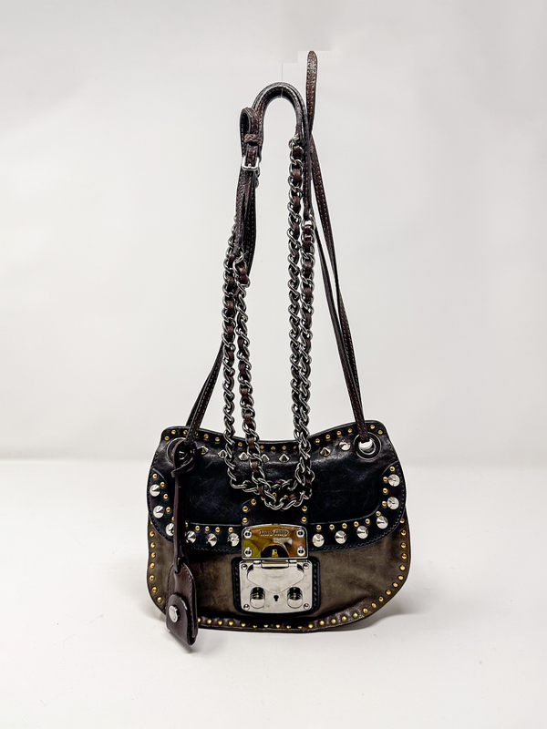 Miu Miu Studded Leather Crossbody