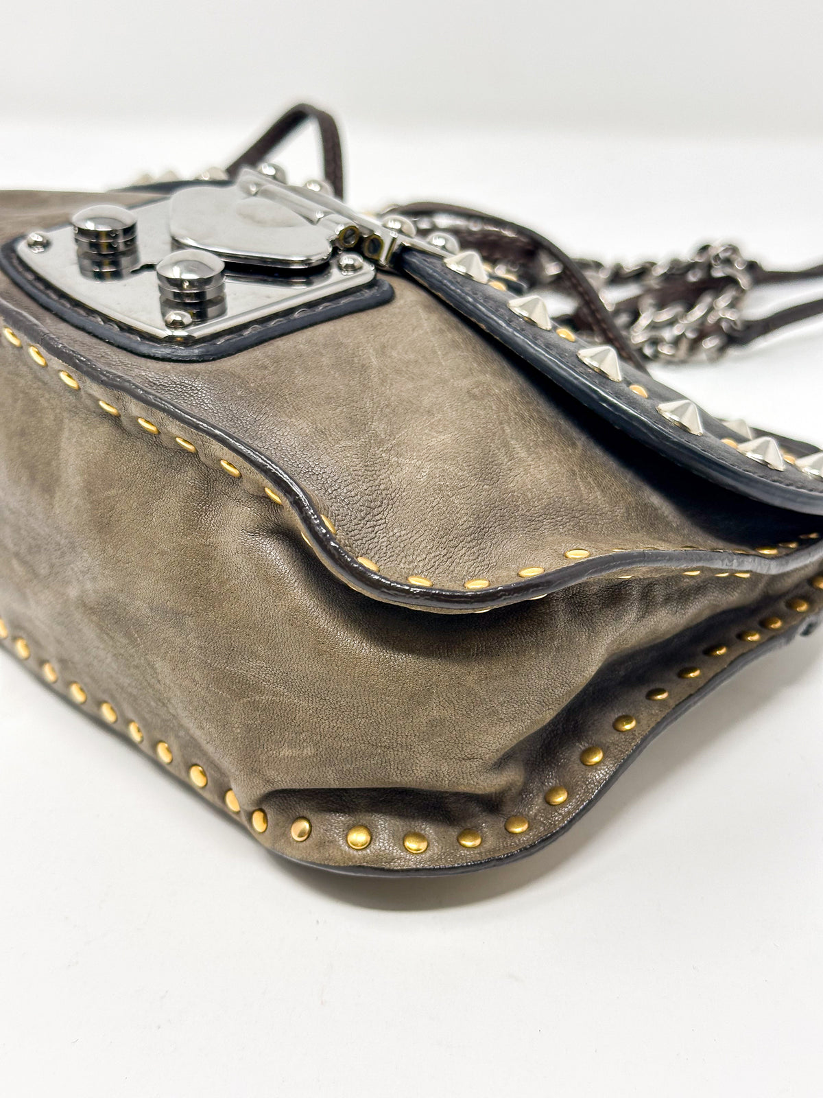 Miu Miu Studded Leather Crossbody
