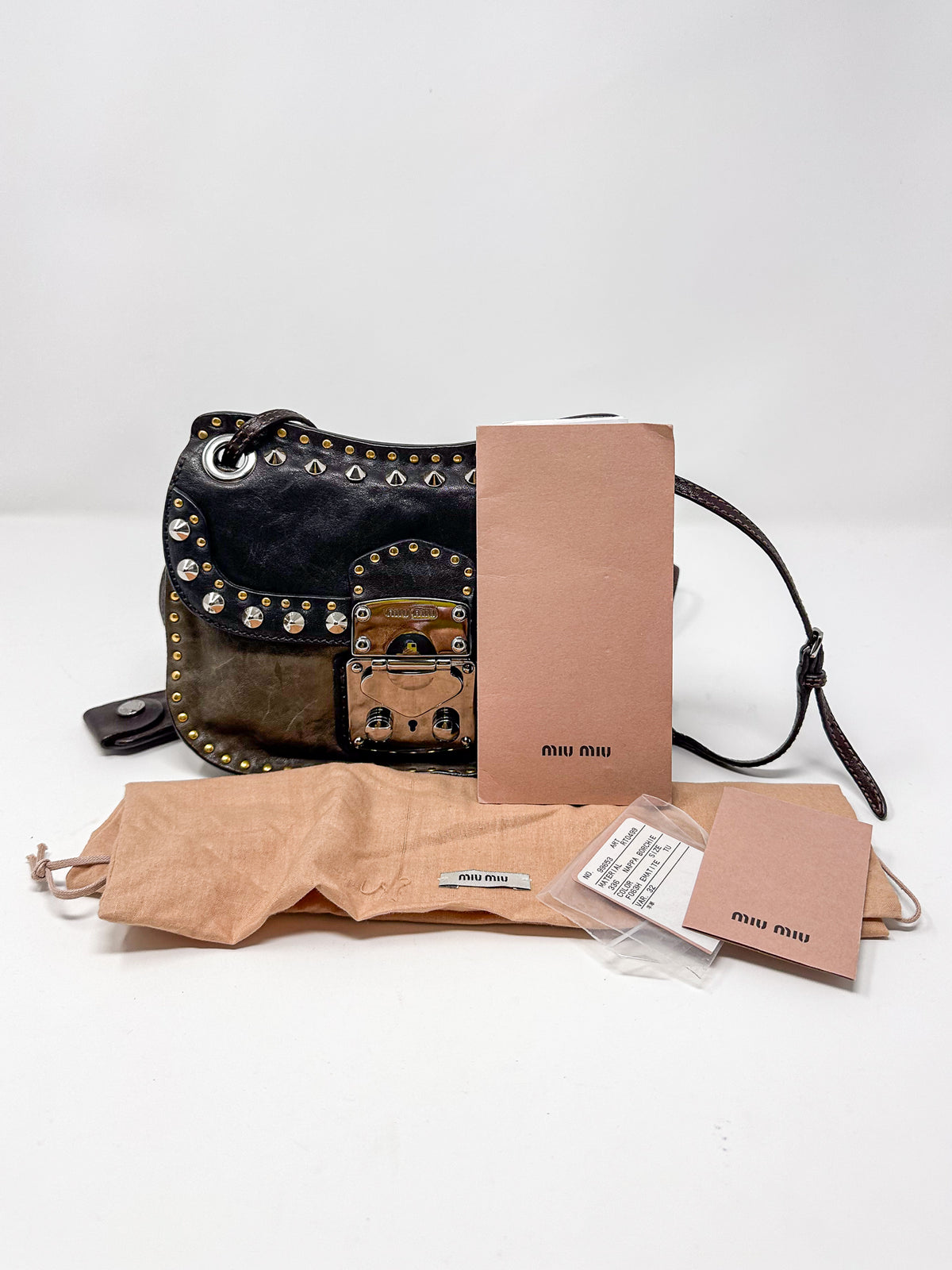 Miu Miu Studded Leather Crossbody