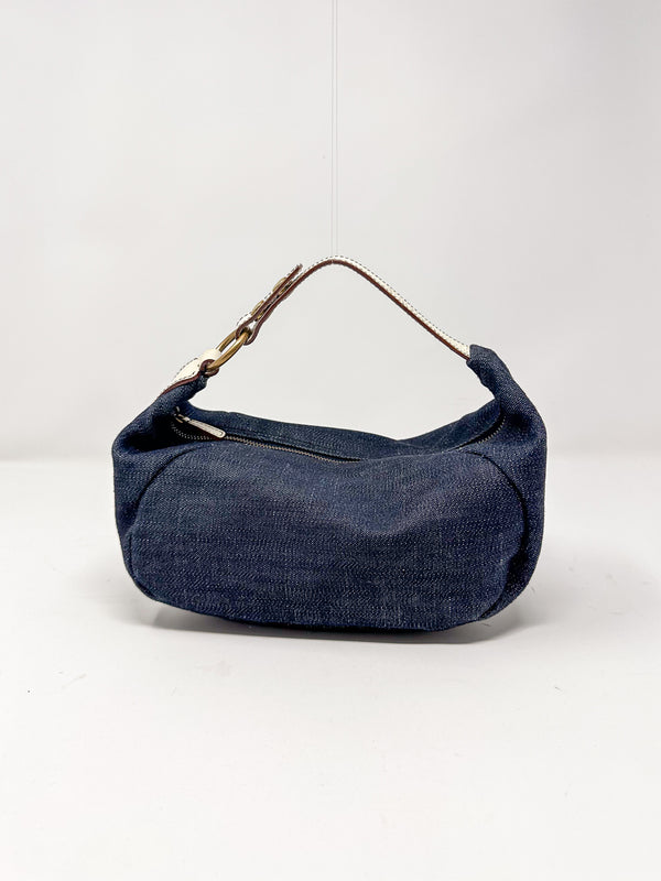 Miu Miu Blue Denim Shoulder Bag
