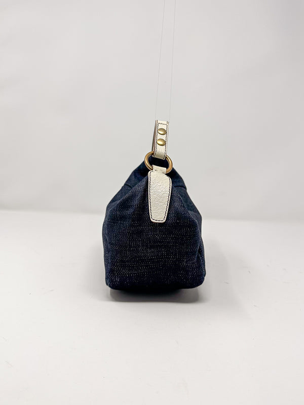 Miu Miu Blue Denim Shoulder Bag