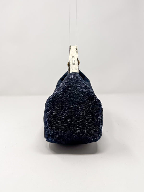 Miu Miu Blue Denim Shoulder Bag