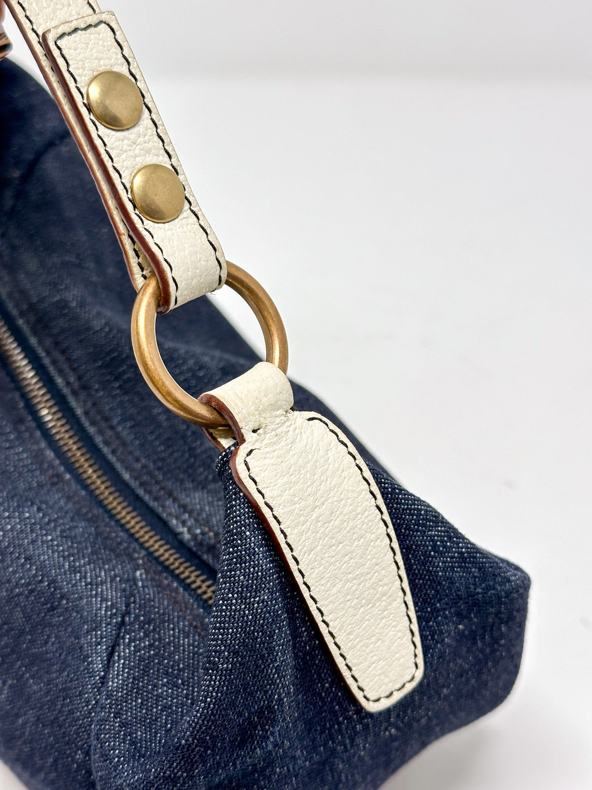 Miu Miu Blue Denim Shoulder Bag