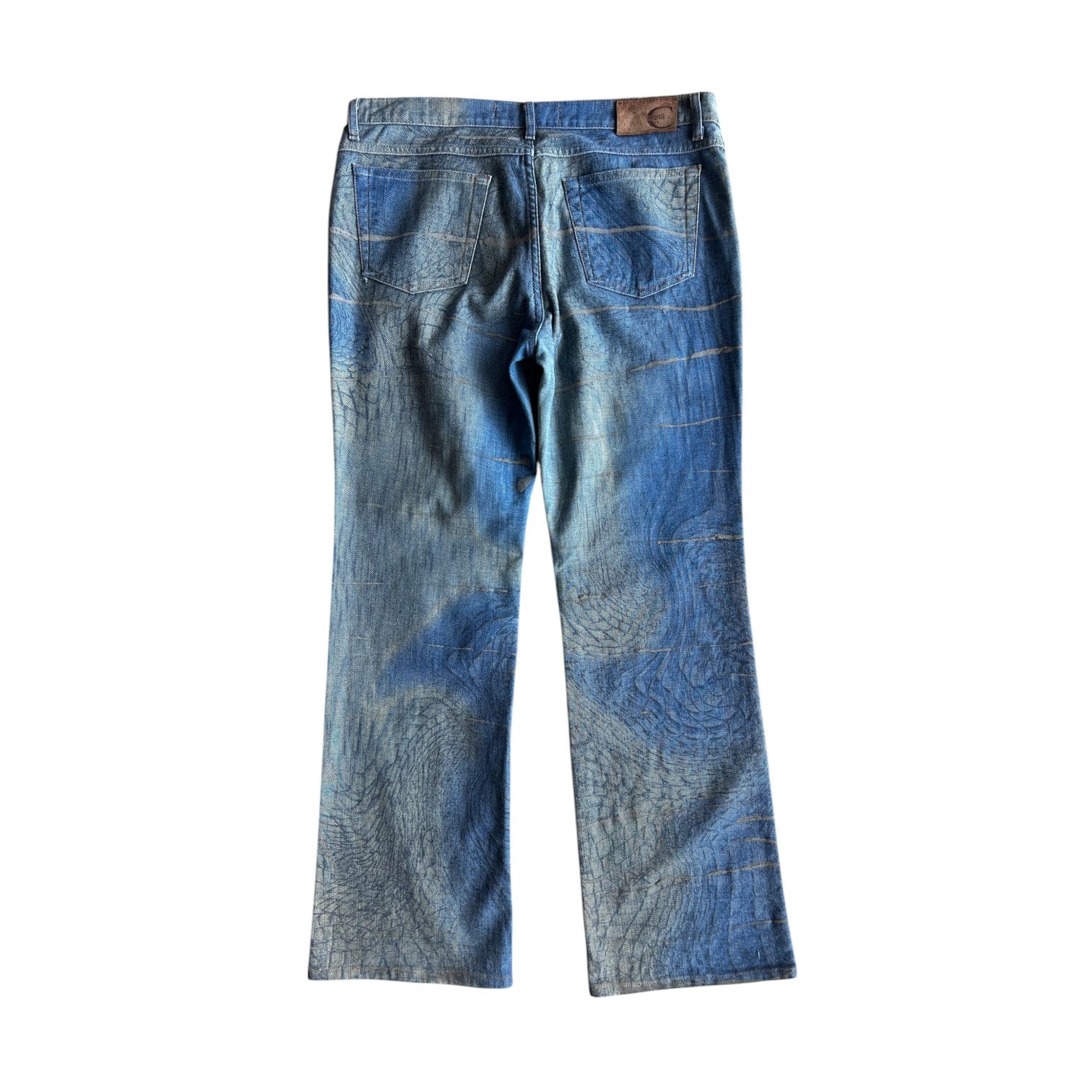 Cavalli Crocodile Reflective Jeans