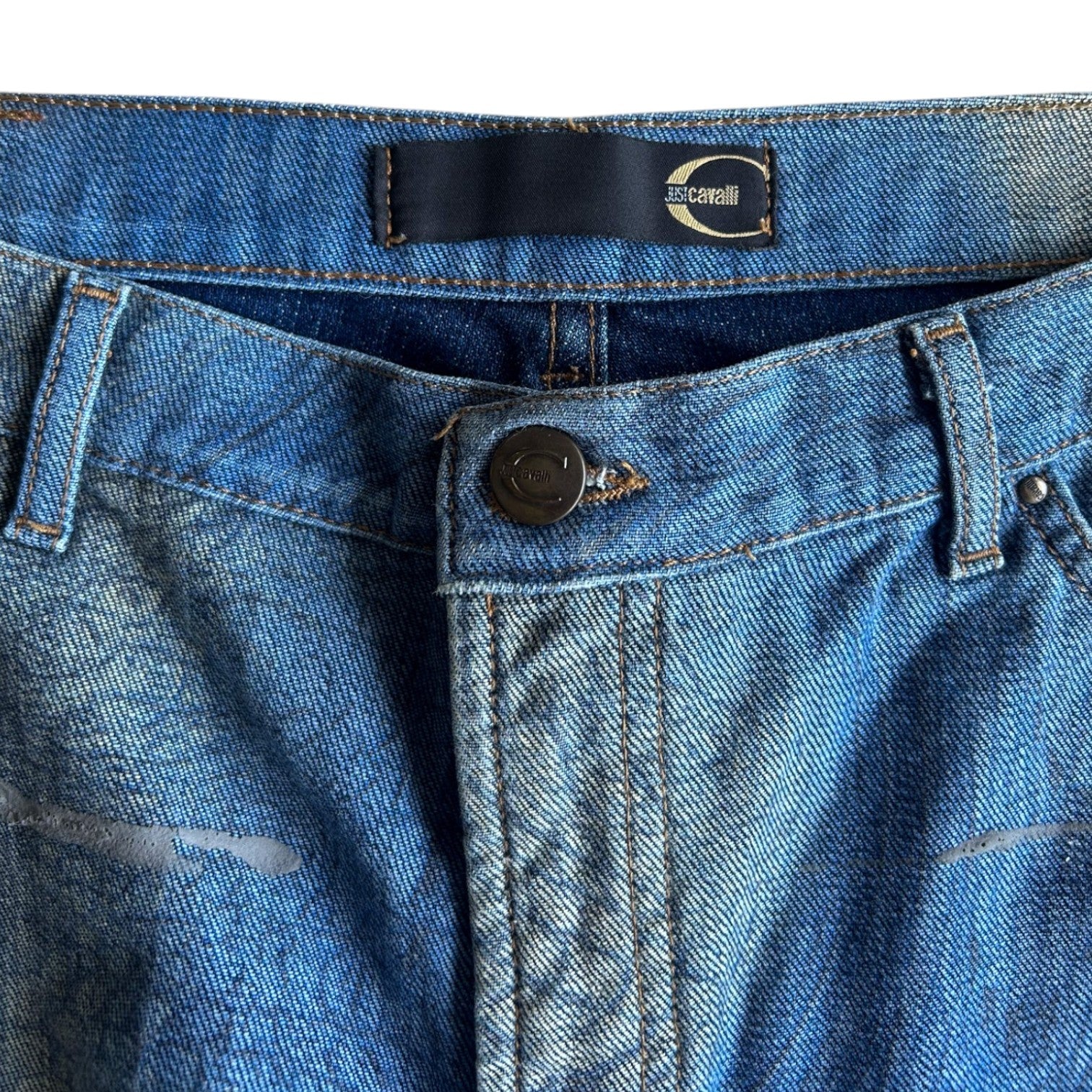 Cavalli Crocodile Reflective Jeans