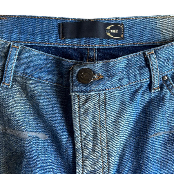 Cavalli Crocodile Reflective Jeans