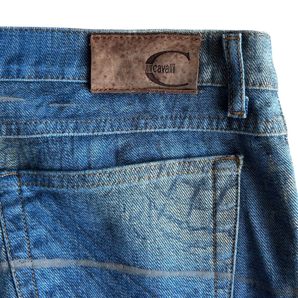Cavalli Crocodile Reflective Jeans