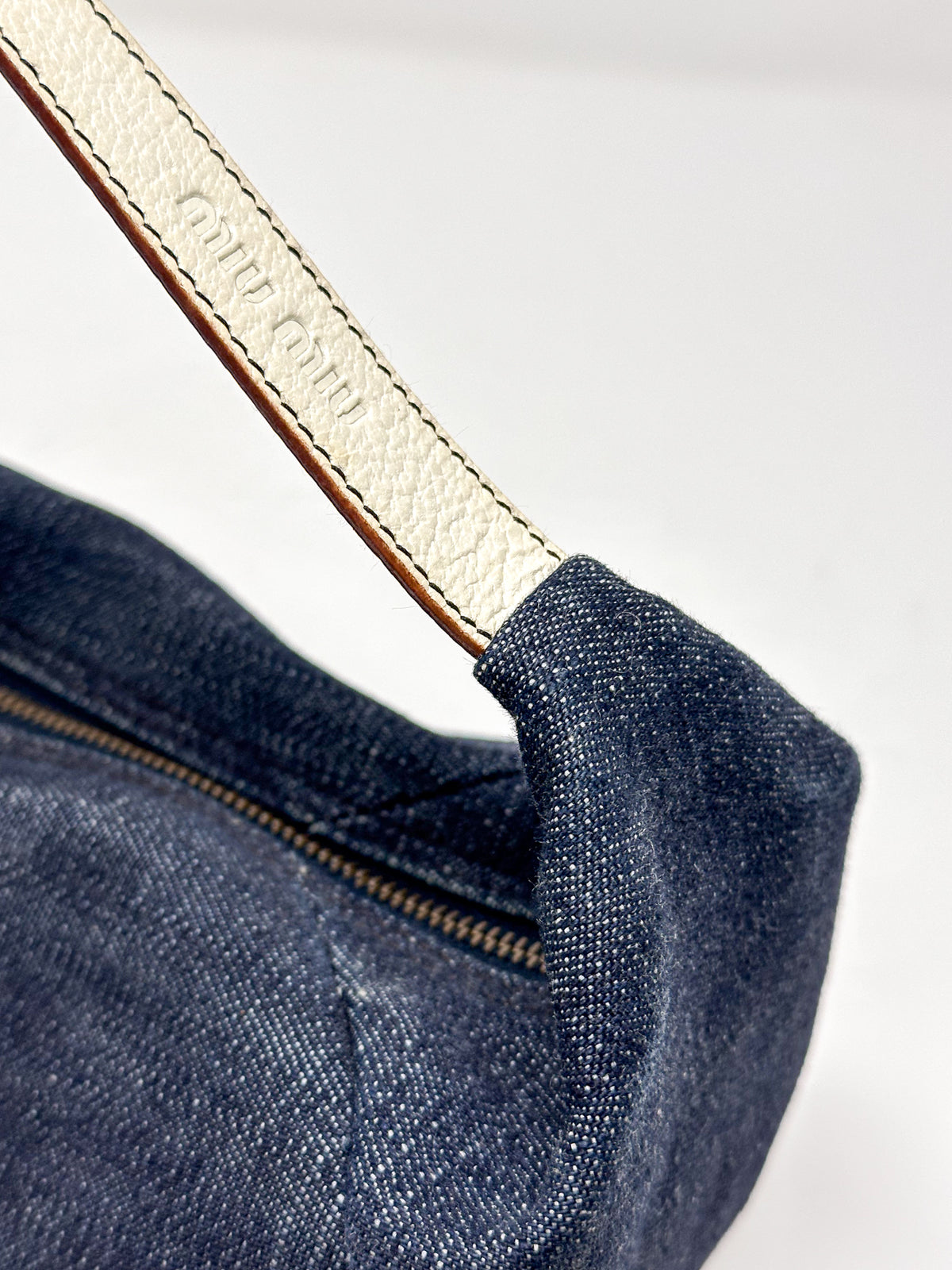 Miu Miu Blue Denim Shoulder Bag