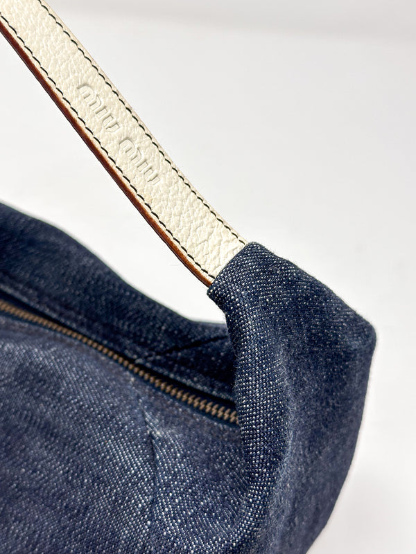 Miu Miu Blue Denim Shoulder Bag