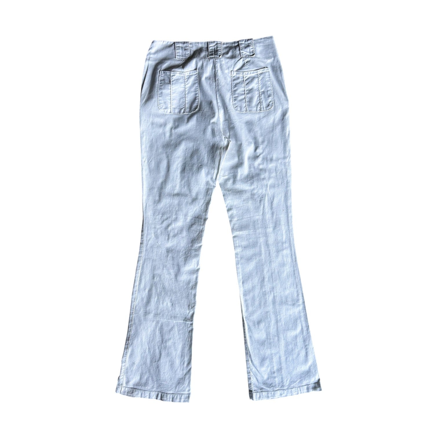Dolce & Gabbana White Flared Panel Trousers