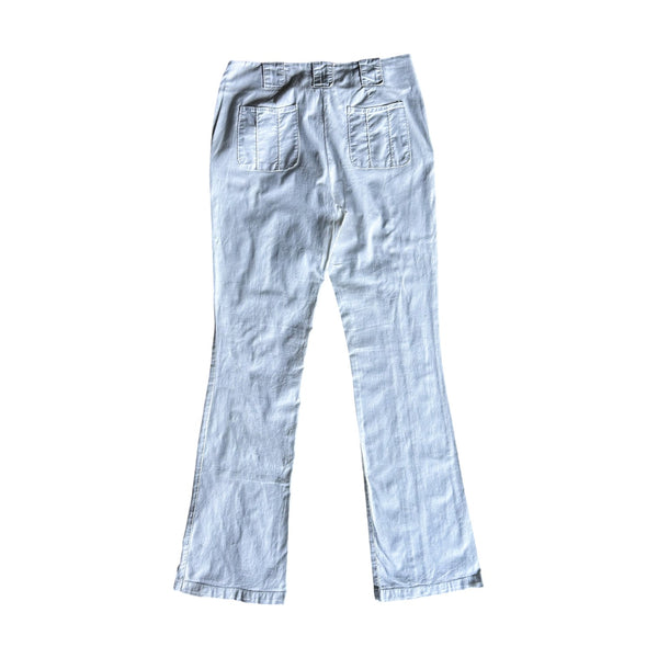 Dolce & Gabbana White Flared Panel Trousers
