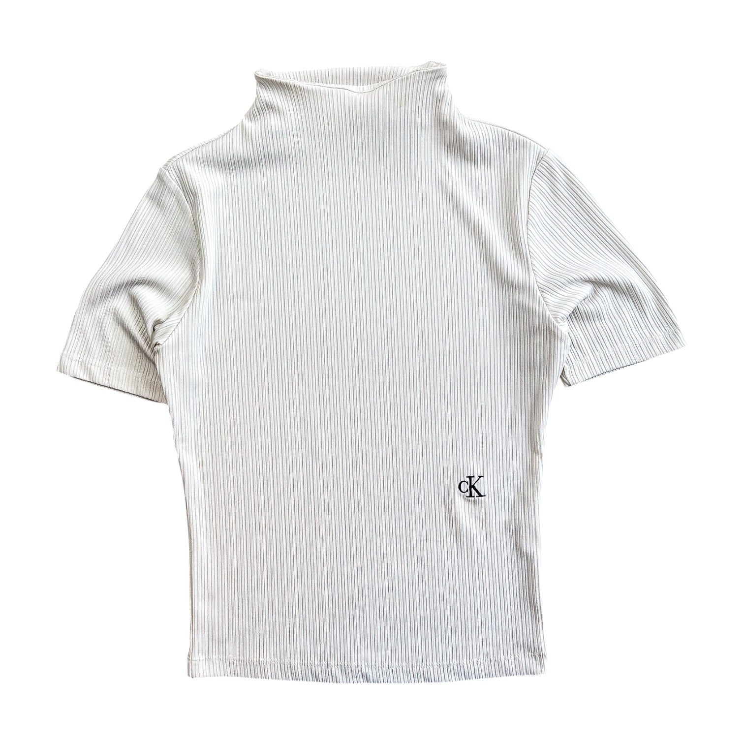 Calvin Klein Jeans White Mock Neck Top