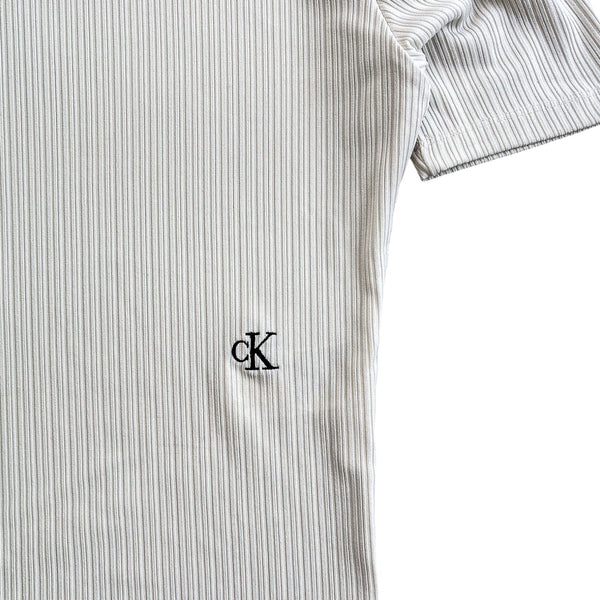 Calvin Klein Jeans White Mock Neck Top