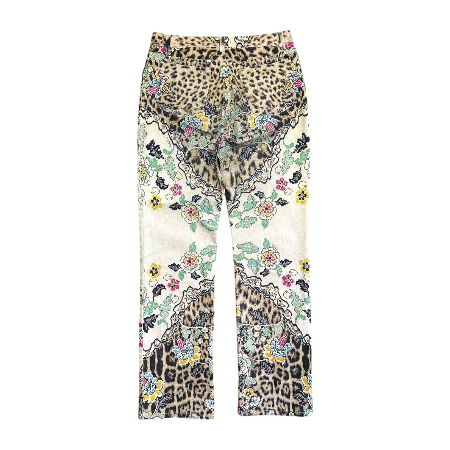 Roberto Cavalli Vintage Floral & Leopard Print Jeans
