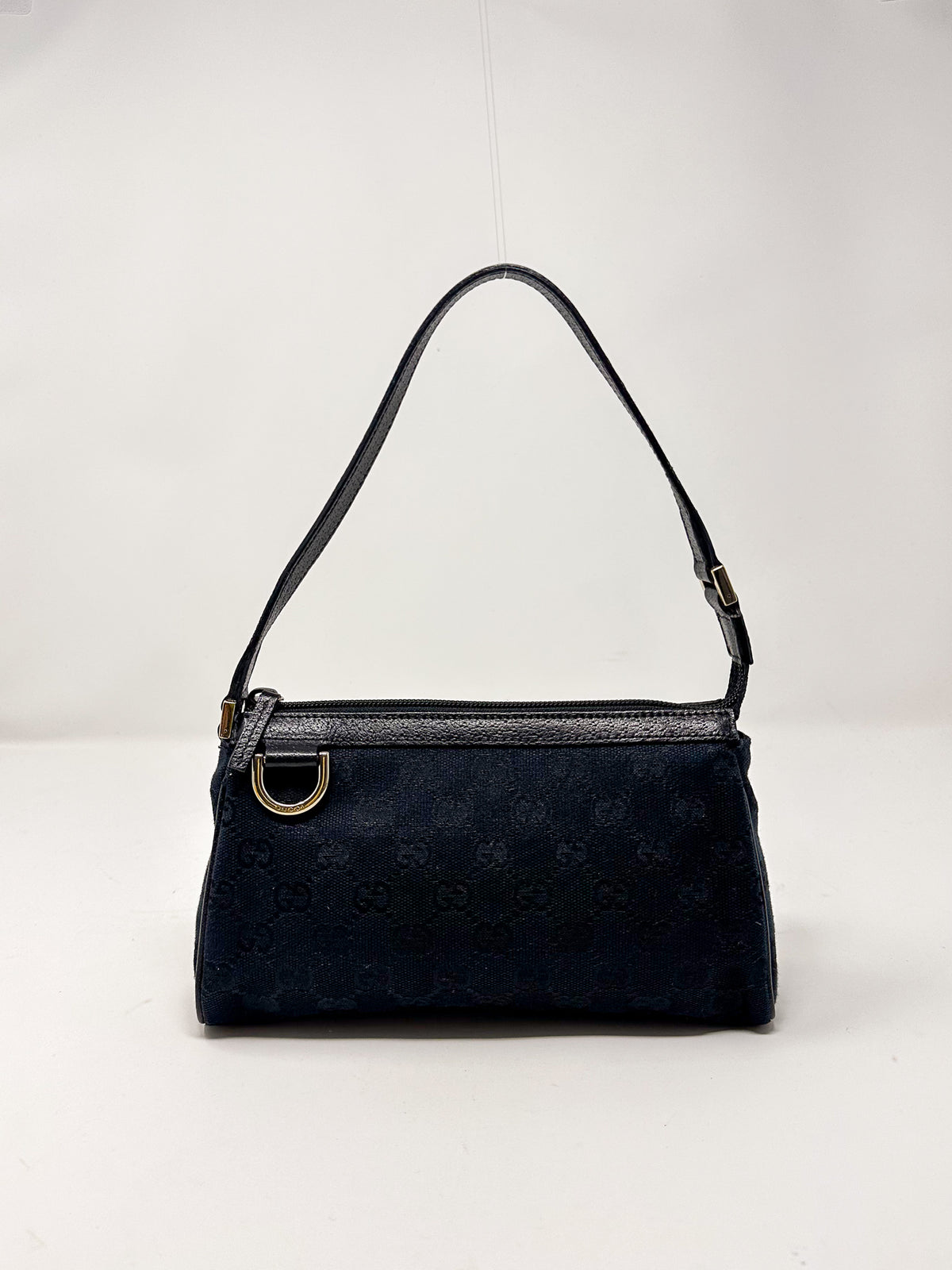 Gucci Black GG D-Ring Pochette