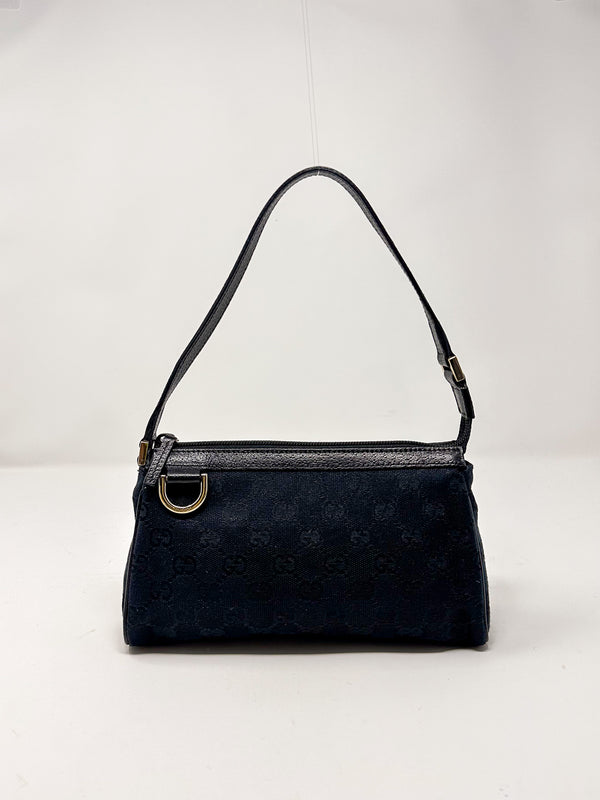 Gucci Black GG D-Ring Pochette