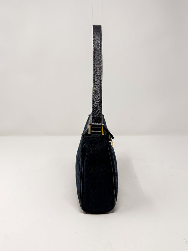 Gucci Black GG D-Ring Pochette