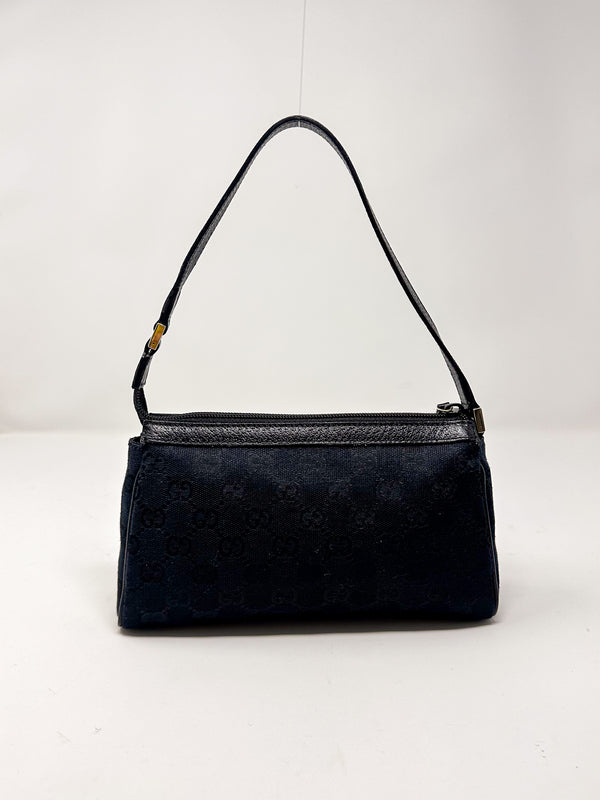 Gucci Black GG D-Ring Pochette