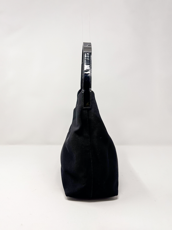 Gucci Tom Ford Black Canvas Hobo Bag