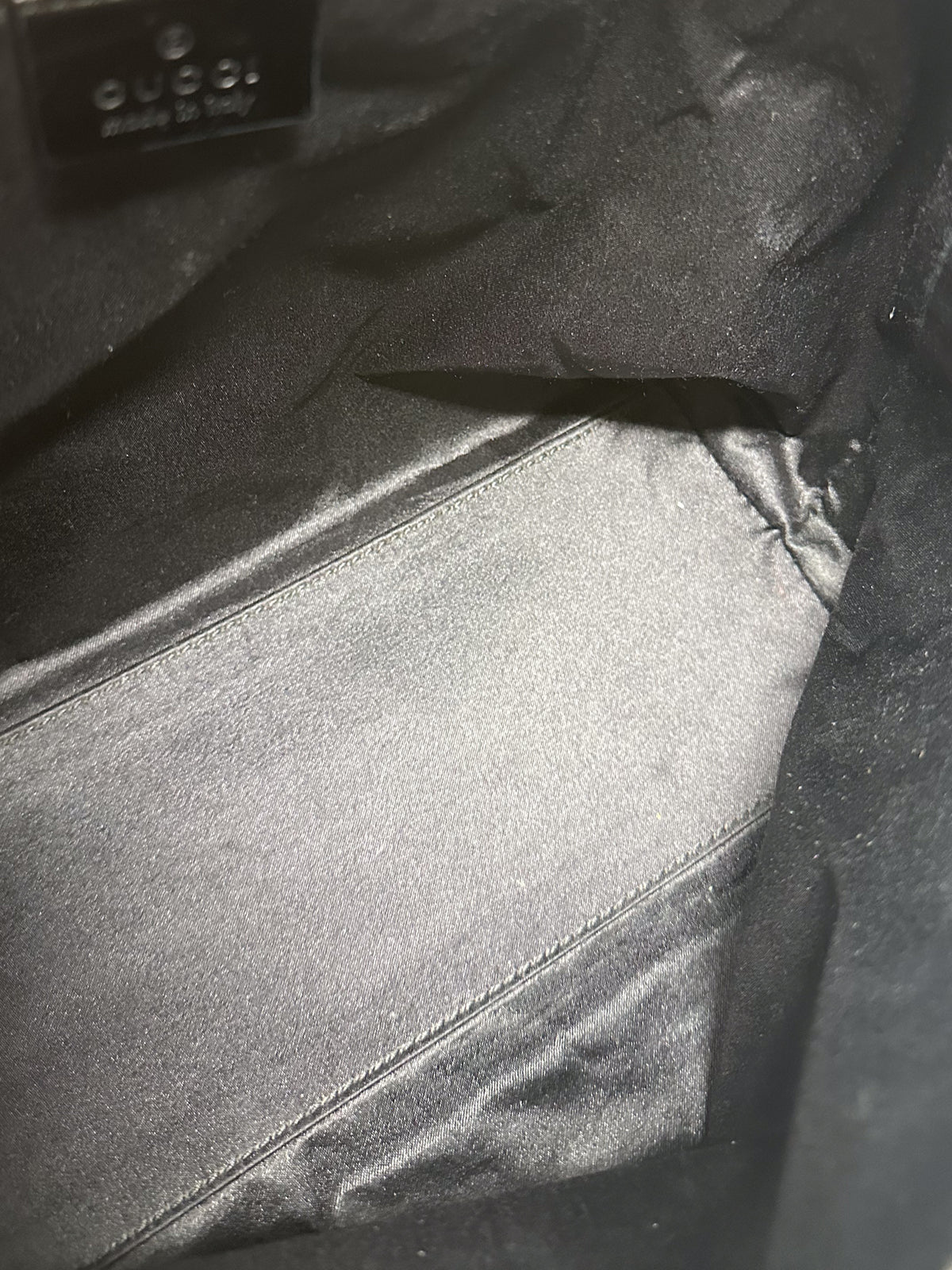Gucci Tom Ford Black Canvas Hobo Bag