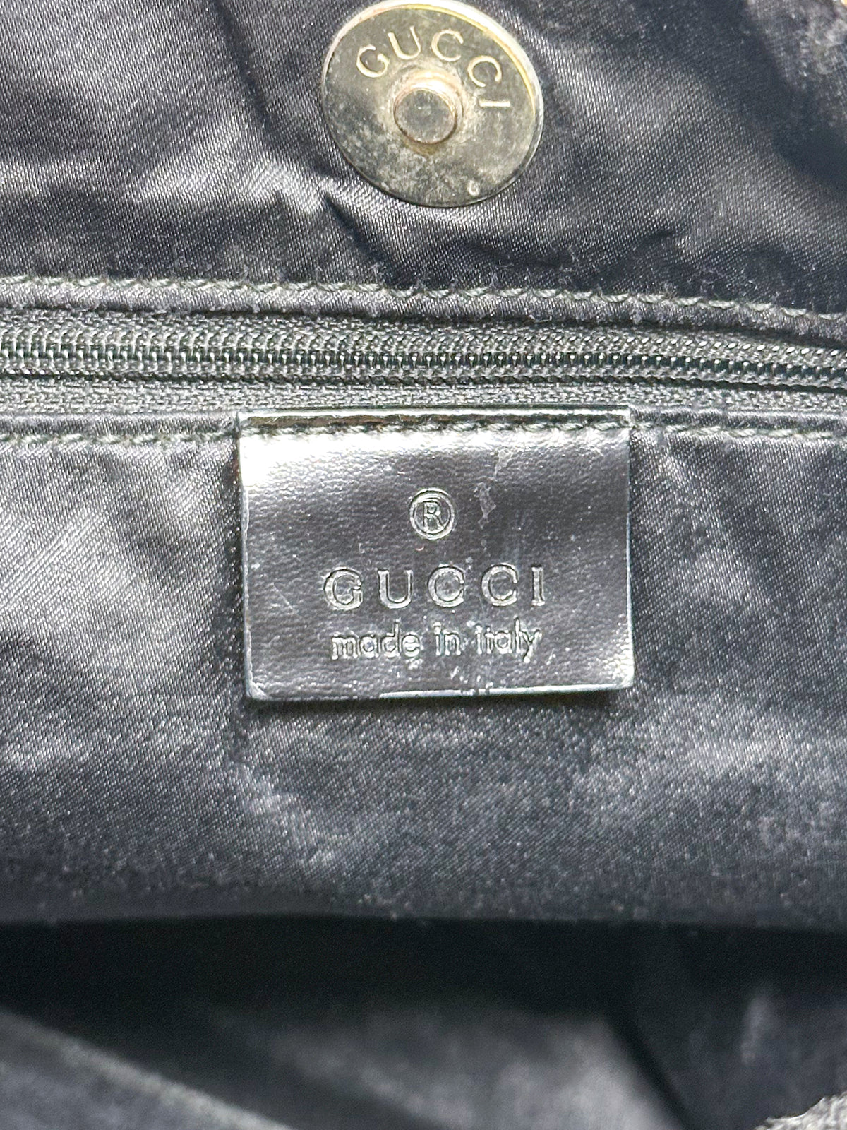 Gucci Tom Ford Black Canvas Hobo Bag