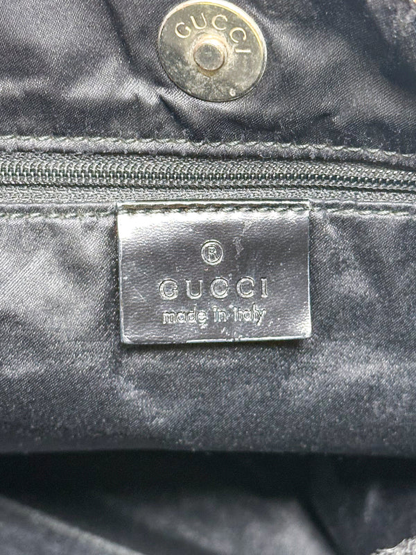 Gucci Tom Ford Black Canvas Hobo Bag