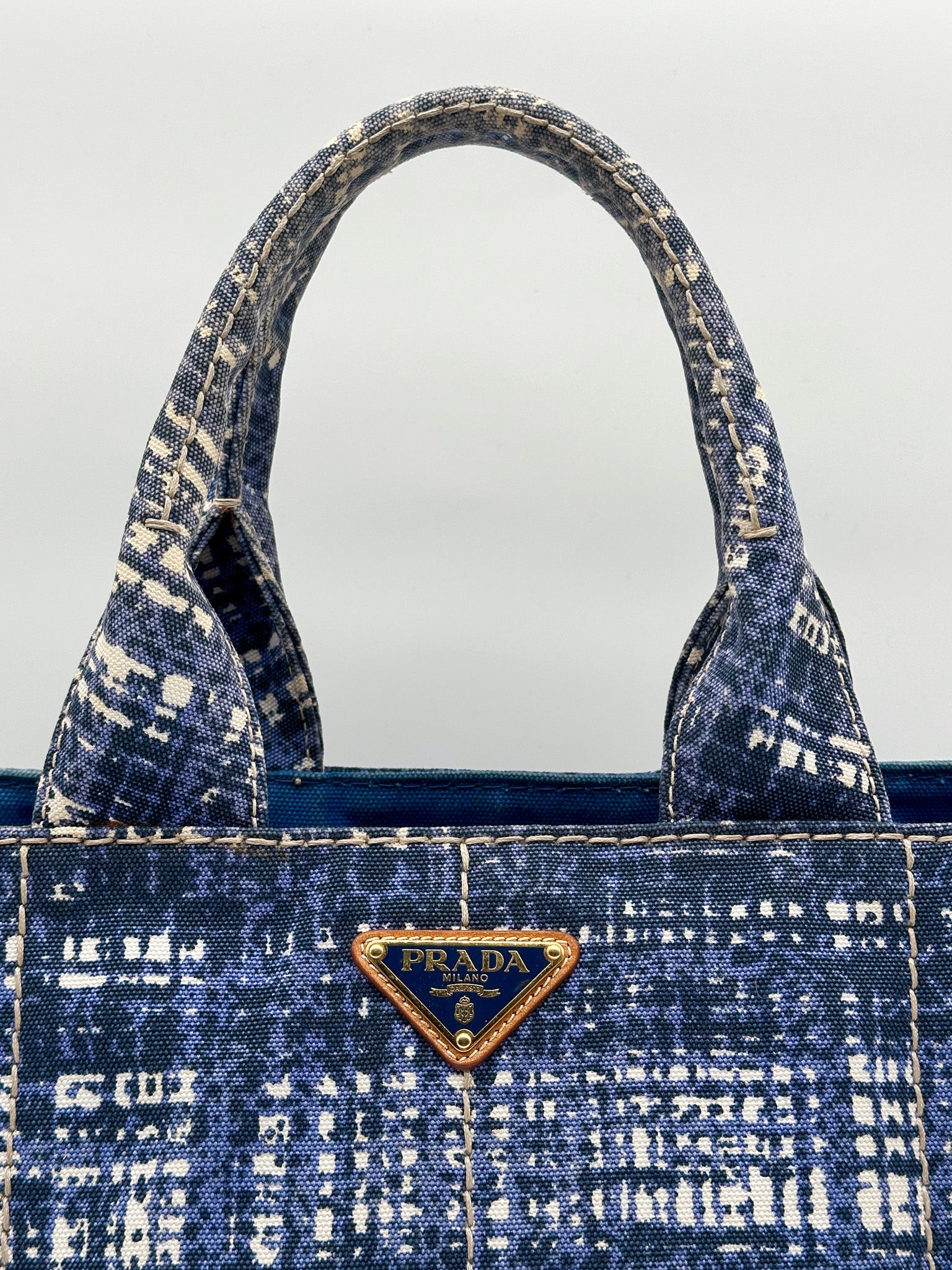 Prada Canapa Canvas Tote Bag