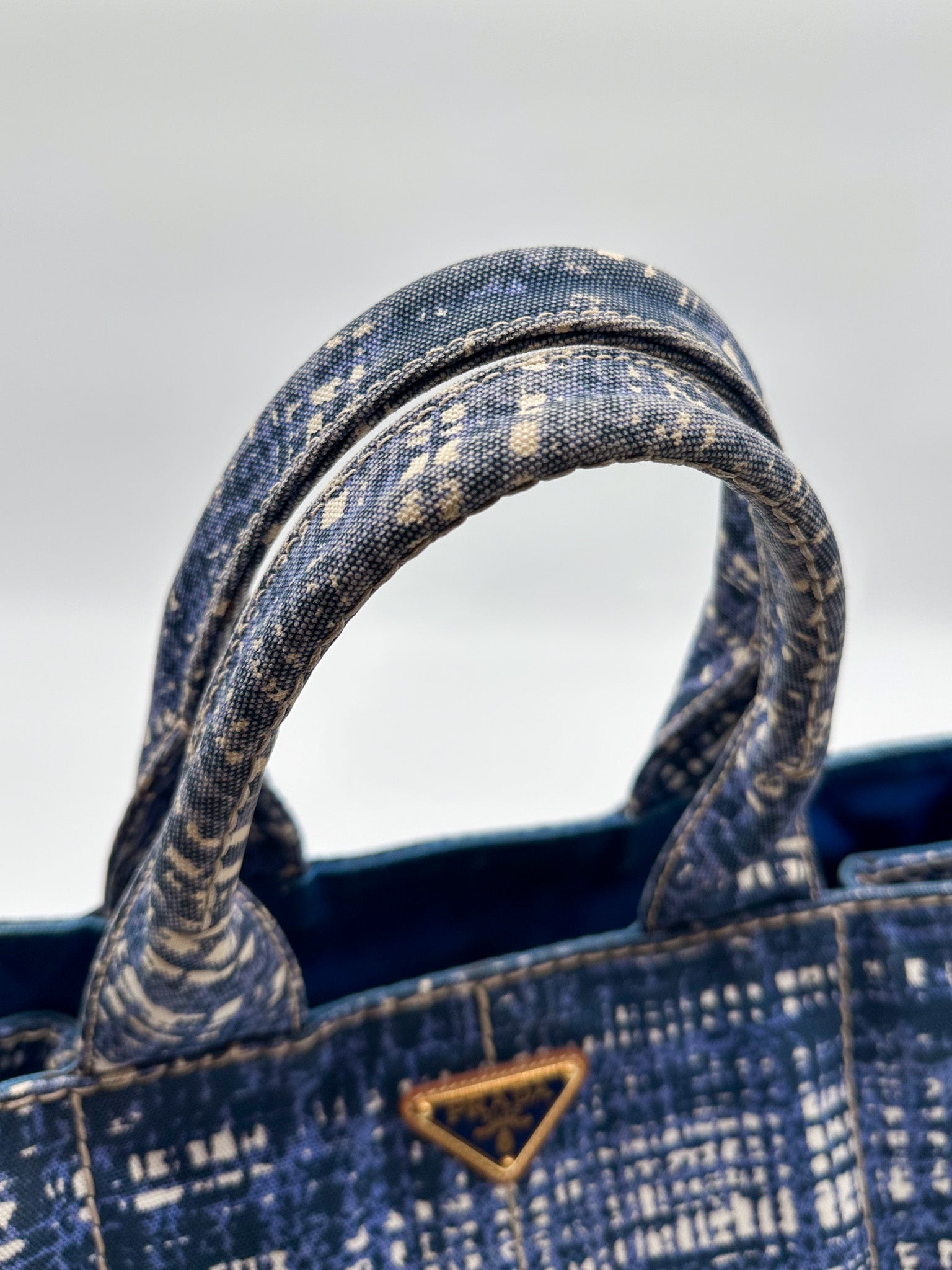 Prada Canapa Canvas Tote Bag