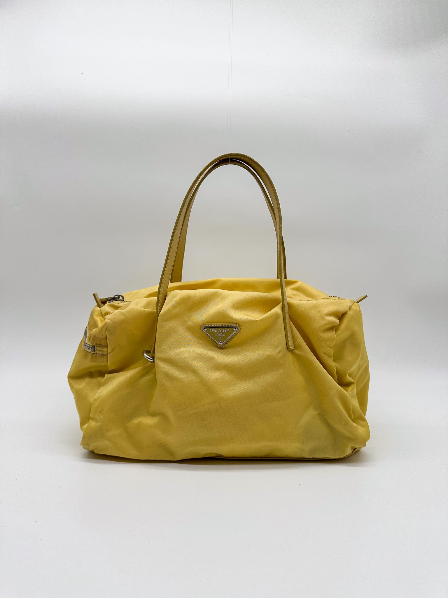 Prada Yellow Tessuto Nylon Tote Bag