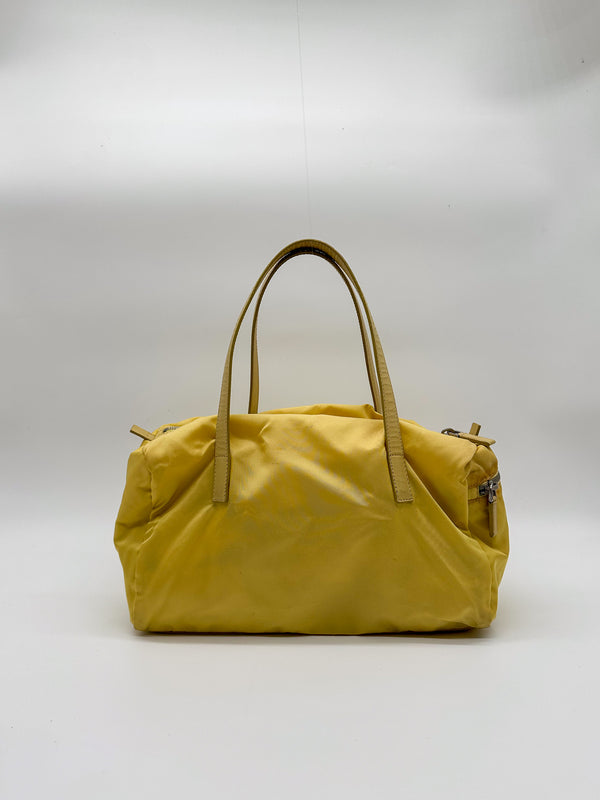 Prada Yellow Tessuto Nylon Tote Bag